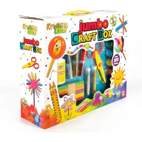 Kreative Kids Jumbo 300 Piece Creative Craft Box | Includes Arts and Crafts