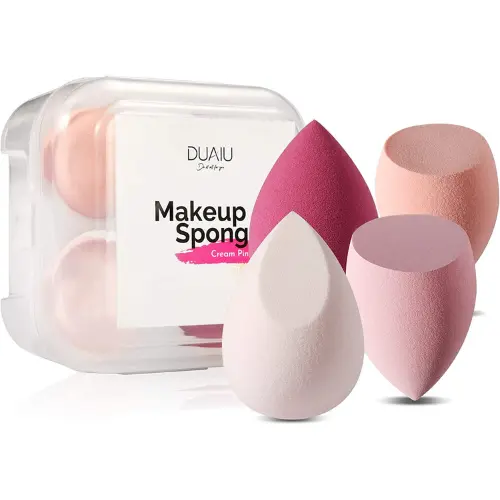 4 Pack Beauty Blender Foundation Sponges Set 4 Color, Latex Free